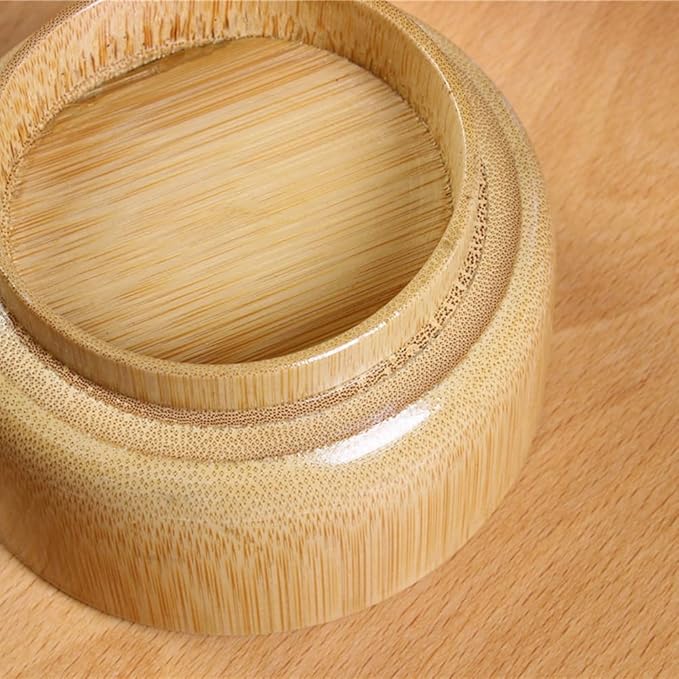 SUPVOX Bamboo Shaving Soap Bowl Cup Wood Shaving Mug Container for Men