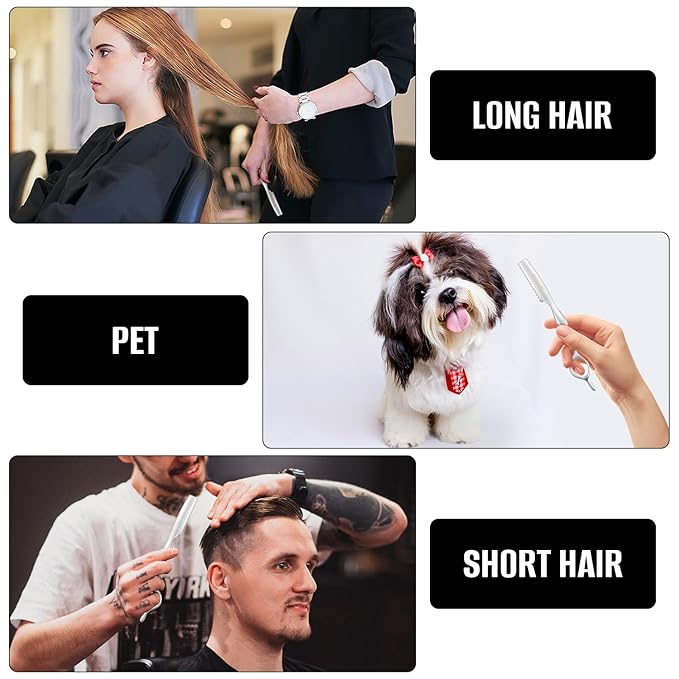 Stainless Steel Hair Thinning Styling Razors for Cutting Hair, Texturizing Cutting Razor for Salon and Home,10 PCS Sharp Blades Included
