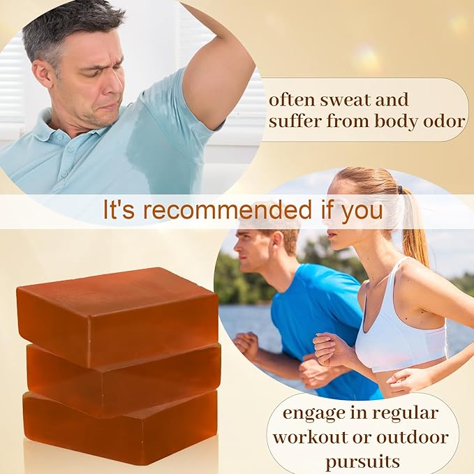 3 PCS Sandalwood Soap, Natural Exfoliating 4in1 Hair, Body, Face & Shaving Mens Bar Soap with Plant-Based Cleanser, Organic Handmade Bath Deodorant Moisturizing Shower for Women All Skin Types