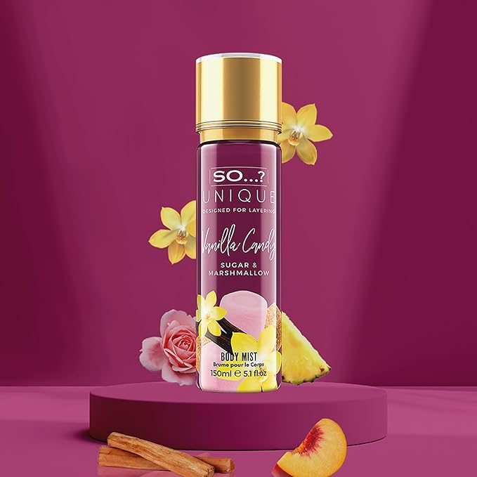 Unique Body Mist - Vanilla Candy by So…? for Women - 5.1 oz Body Mist - Pack of 3