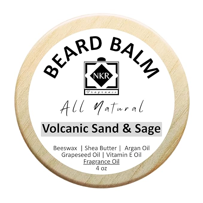 Beard Balm | Leave-in-Conditioner for Beard & Mustache | Natural Ingredients | Shea Butter & Argan Oil | Volcanic Sand & Sage