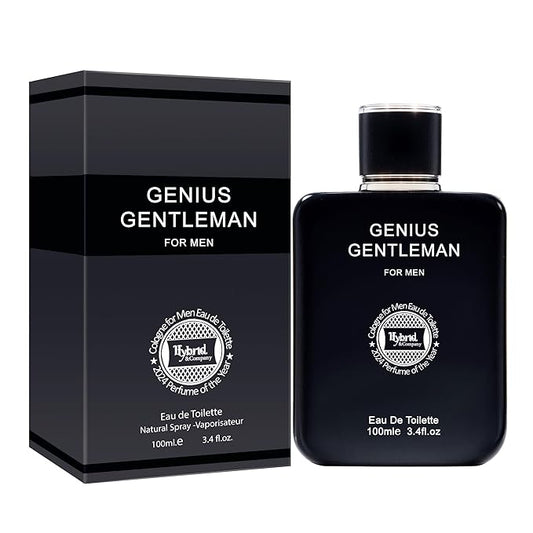 Hybrid & Company Genius Gentleman For Men Eau De Toilette Vaporisateur Natural Spray 3.4 Fl Oz