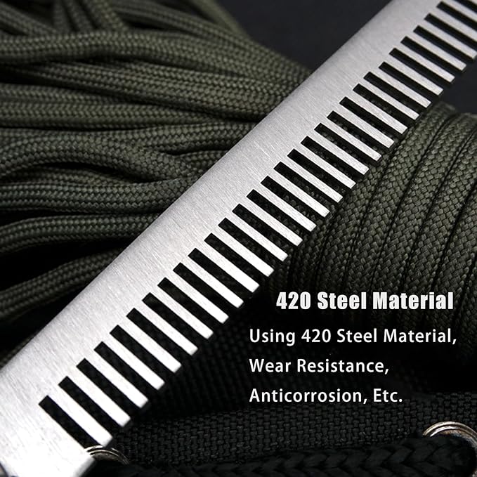 Folding Pocket Comb, Stainless Steel Beard Comb for Men, Switchblade Fine Tooth Mustache Combs Designed for Hair Salon Beauty Tool (Milky)