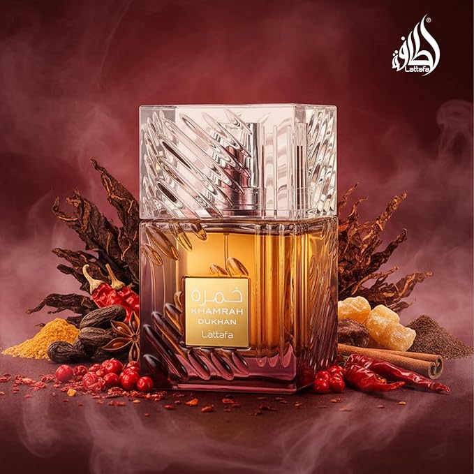 Lattafa Khamrah Dukhan for Unisex Eau de Parfum Spray, 3.4 Ounce / 100 ml