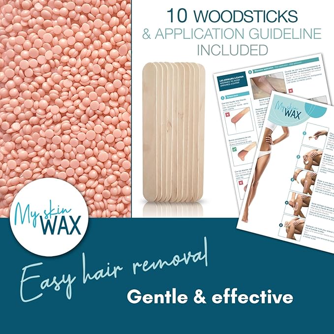 Hard Wax Beads for Hair Removal, Maxi Pack 1.75 lb, Hypoallergenic & Rosin-Free Stripless Wax for Sensitive Skin, Coarse Hair, Bikini Brazilian, Face, Underarms, Legs, Chest, Rose