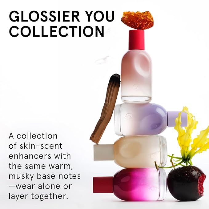 Glossier You Eau de Parfum - Unisex Fragrance for Men & Women, Skin-Scent Enhancer Smells Different on Everyone - Musky, Warm & Spicy Perfume with Pink Pepper, Iris & Ambrox Base Notes, Travel 8ml