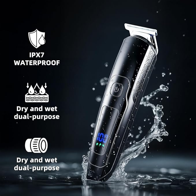 Beard Trimmer for Men, 20 Length Settings, 14-in-1 Cordless Grooming Kit, Waterproof Electric Razor for Men with A Razor Stand, Hair Trimmer, Nose Hair Trimmer, Cordless Hair Clippers