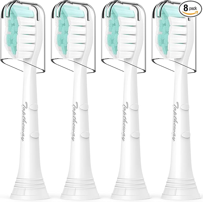 Toptheway Toothbrush Replacement Heads for Philips Sonicare 4100 5100 C2 G2 C1 W - Medium Soft, 4 Pack