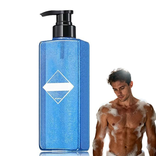 Aquablue Body Wash,Aquablue Shower Gel With Long Lasting Scent,Deep Cleansing Pore Care Moisturization,Body Wash Men Moisturizing (1PCS)