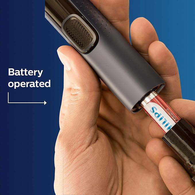 Philips Nose Trimmer Nt3650/16, Nose, Ear & Eyebrow Trimmer with Protective Guard System, Fully Washable, Including AA Battery, 2 Eyebrow Combs, Pouch (Gray)