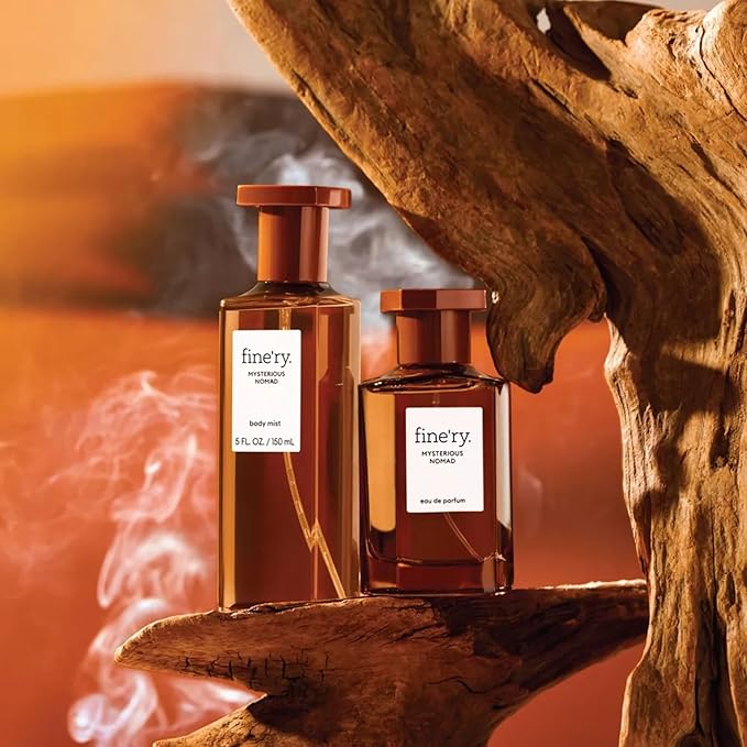 Fine'ry Bergamot Hinoki Perfume, for Women & Men, Long-Lasting Unisex Cologne - Mysterious Nomad - Bergamot, Black Pepper, Wood - Smoky, Citrus, Full Size Hair & Body Fragrance (60mL)