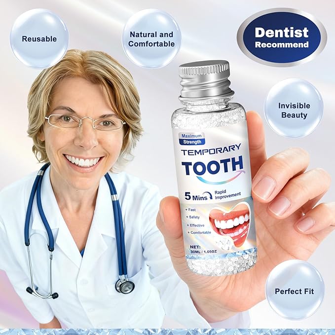 Tooth Repair Kit，Moldable Beads for Instant Teeth Fix & Confidence Boost (1 Count (Pack of 1))