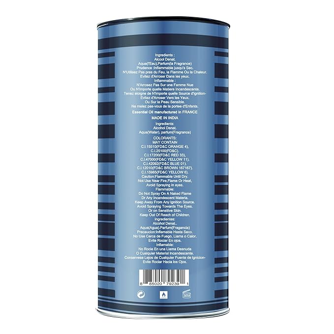 Hybrid & Company Blue For Men Ultra Edition For Men Eau De Toilette Vaporisateur Natural Spray 3.4 Fl Oz
