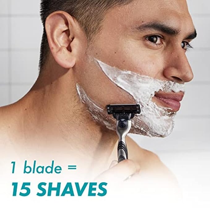 Gillette Mach3 Razor Blades for Men, 3-Blade Razor Refills, 15 Count