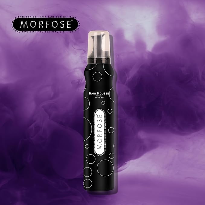 Morfose Hair Mousse - Voluminous Hair Styling Foam for Women and Men - Special Formula Mousse for Hair Styling - Stronger Hold and Volume Boosting (6.76 Fl oz, Extra Strong)