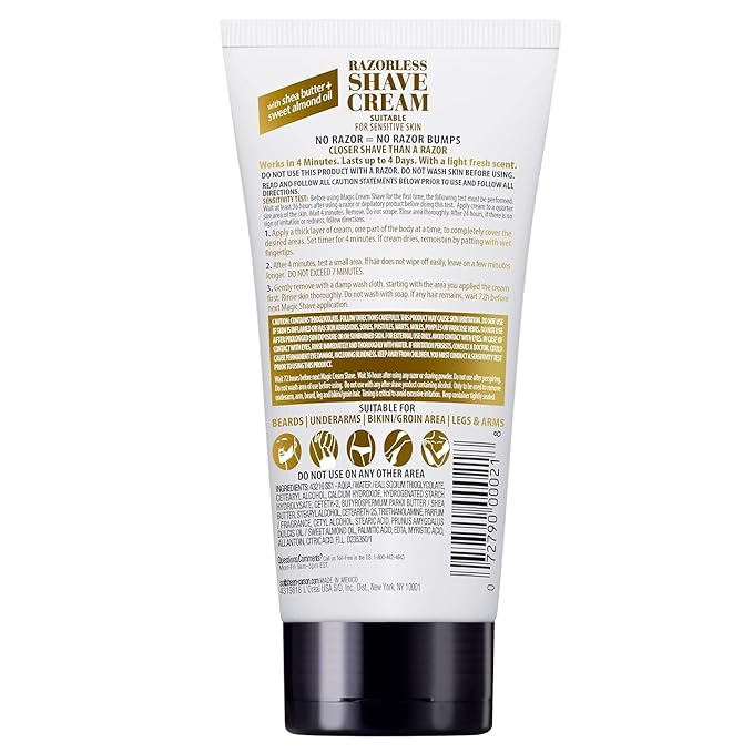 SoftSheen-Carson Magic Razorless Cream Shave, Bald Smooth Head Maintenance, 6 Oz (2 pack)