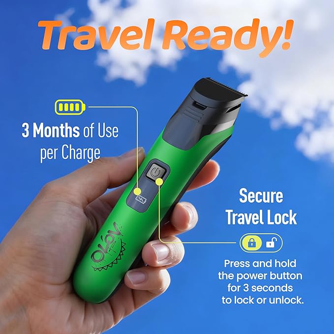 Electric Beard Trimmer for Men,Nose Hair Trimmer & Electric Razor 10-in-1 Grooming Kit Cordless Shaver Gift-Ready for Men(Green)