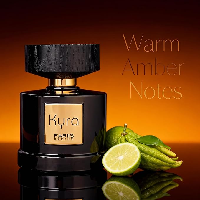 Kyra Eau de Parfum for Men, Woody & Sophisticated Fragrance, Leather and Warm Amber Notes, Long Lasting Masculine Charm, Subtle Yet Memorable Bold Scent, 3.4 Fl Oz