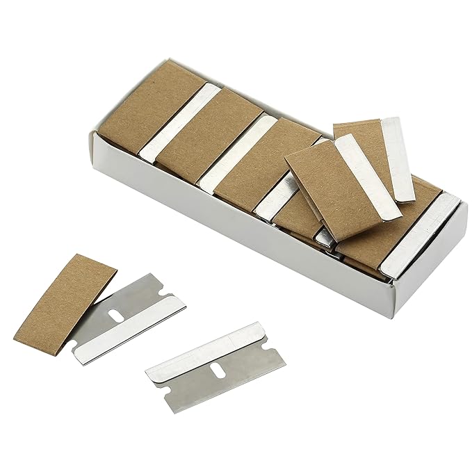 Bates- Single Edge Razor Blades, 200 Pack, Silver, Razor Blades Single Edge, Straight Edge Razor Blade, Scraper Blades, Single Edge Blades, Single Edge Razor Blade, Straight Edge Razor Blades