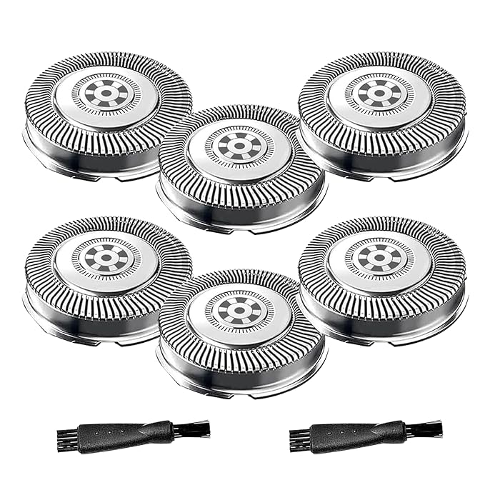 6 Pack SH71/52 Replacement Heads Compatible with Philips Norelco Series 7000 and Angle 5000 Series, SH71 Upgraded Replacement Blades Compatible with Philips Electric Shaving Series 7000 S7311 S7370