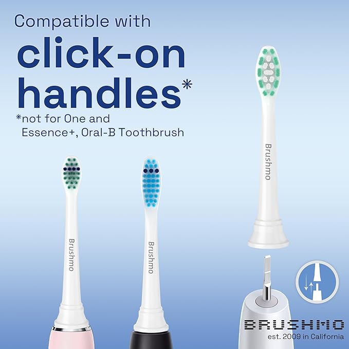 Brushmo Replacement Toothbrush Heads Compatible with Philips Sonicare Electric Toothbrush, White, 10 pc Variety Pack
