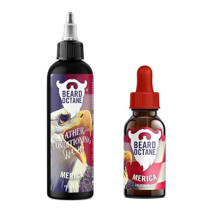 Fundamental Beard Kit - Oil & Wash Combo Merica - Cedar, Leather, Apples & Musk