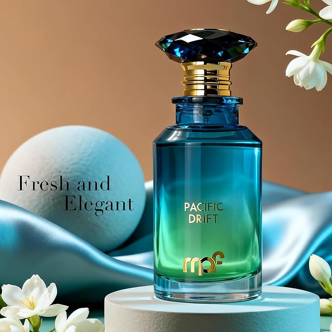 Pacific Drift Unisex Ocean Cologne Eau de Parfum 100ml Fresh Citrus & Musk Perfume Long Lasting Grapefruit Mint Scent Luxury Unisex Fragrance Gift for Men and Women