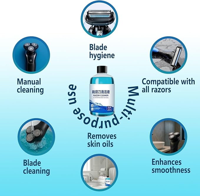 300ml Shaving Head Cleaner Refill Liquid Compatible For Philips(Series 3/5/7/9000) ，Quick Clean Cartridges – Replacement For Cleaning Cartridges (JC301 /JC302/CC13/CC16/HQ200) For Shaver Station(3PCS)