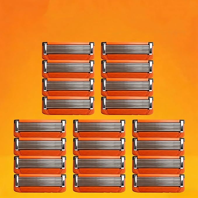 Razors Blades for Men - Replacement Heads,6-Layer Men's Blade,20 Replacement Heads,Smooth Shaving Suitable for Daily Use,Holiday Gifts for Men