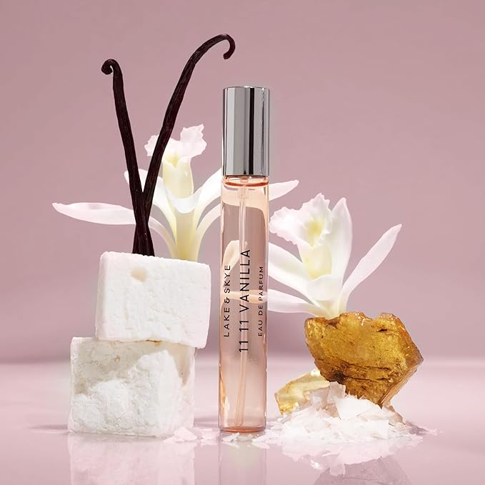 Lake & Skye 11 11 Vanilla Eau de Parfum Travel Spray 15mL - Vanilla, Cashmere, Dreamy, Crème, Skin Musk, Clean, Vegan, Paraben-Free, Cruelty-Free