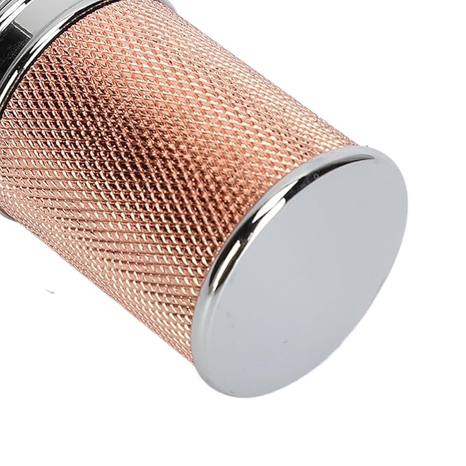 Shaving Brush Set for Men, Nylon Hair Salon Shave Brush, Shaving Brush for Safety Double Straight or Shaving (Rose Gold)