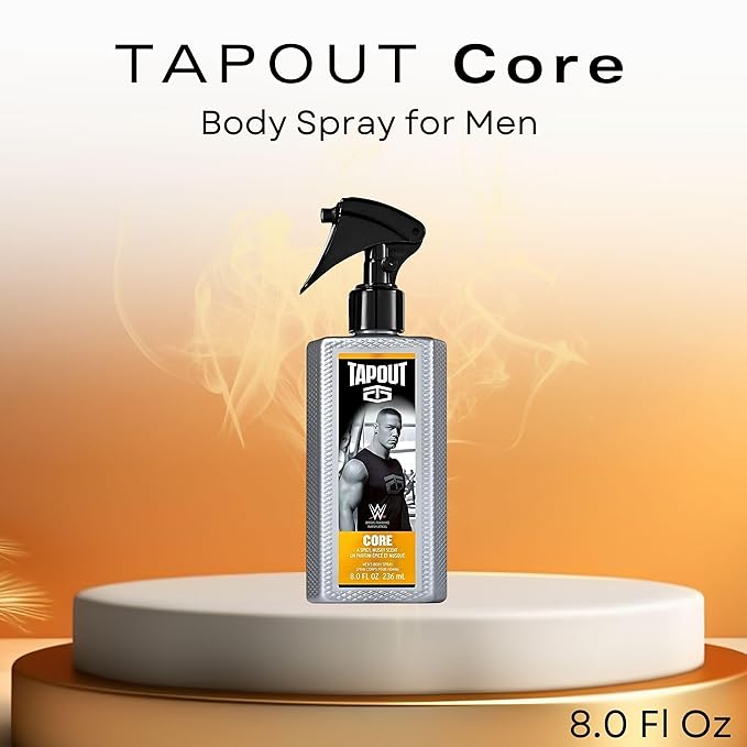 Tapout Core Body Spray Perfume for Men – Refreshing Fragrance, 8 Ounces
