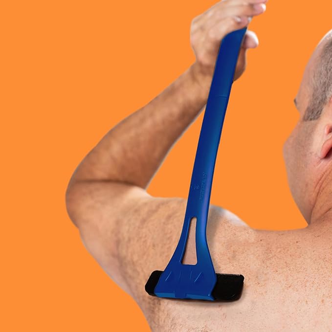 Bakblade 1.0 Back Shavers Men, Hair Removal Body Shaver (DIY) - Extra-Long Handle Trimmer, Wet Dry Shave