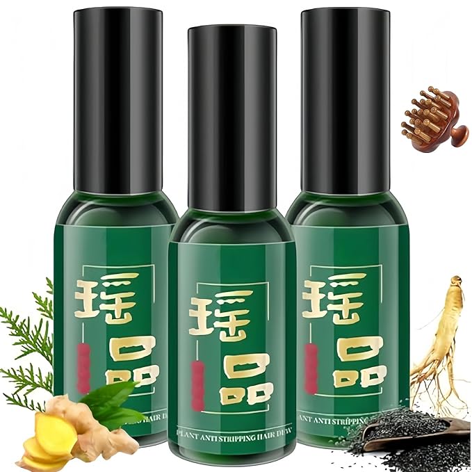 Anti-Hair Loss and Hair Growth Solution, Anti Loss Hair Conditioner, Herbal Hair Care Serum (3 Pcs Set)