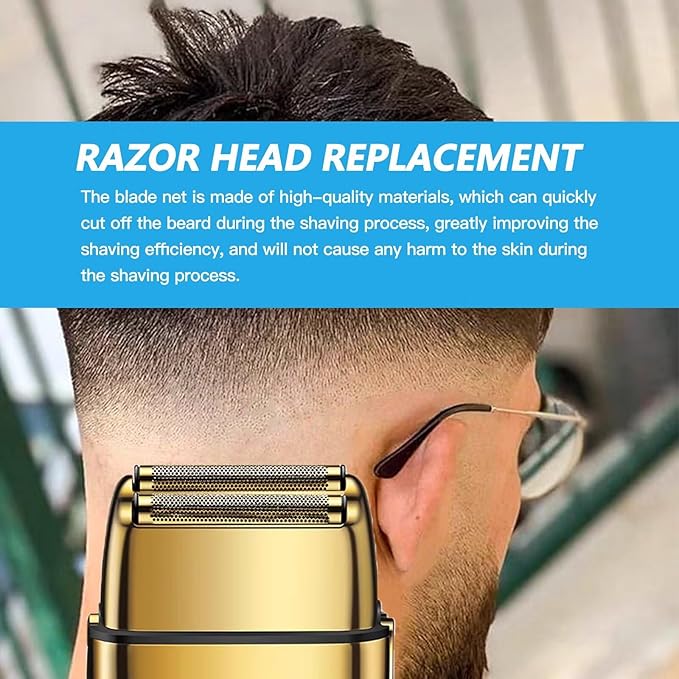 New DEARCOOL Electric Men Shaver Replacement Foil & Cutters Suitable for BaBylis-PRO Metal-FX FXFS2 Foil Shaver