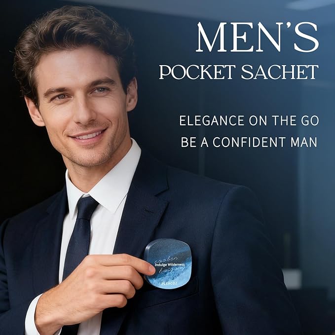 Solid Cologne for Men Long Lasting Solid Perfume Balm, Alcohol Free & Portable, Sandalwood Cologne Fragrance Great Gift for Men