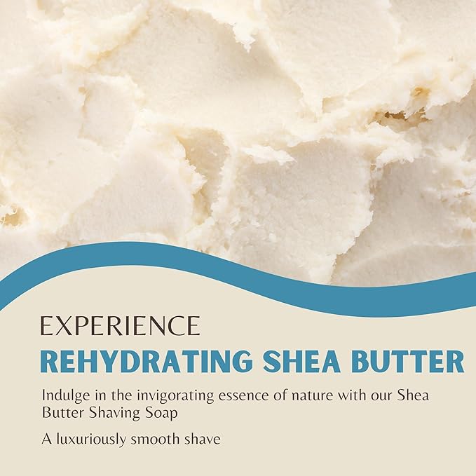 Women's Fragrance Free Shea Butter Shaving Soap – Ideal for Sensitive Skin, Long Lasting, and Perfect for Shaving Legs – Moisturizes and Rehydrates Skin (Pack of 3)