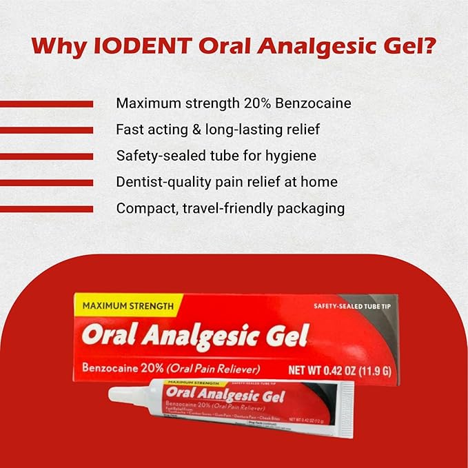 Oral Care Comfort Gel – Gentle Mouth Comfort Gel for Daily Oral Care – Smooth Easy Apply Formula – Compact Travel Size – 0.42 oz Pack of 2