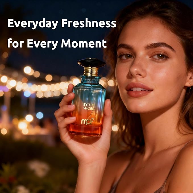 By The Shore Unisex Coastal Cologne Eau de Parfum 100ml Fresh Citrus & Apricot Perfume Long Lasting Orange Mint Fragrance Ocean Inspired Scent Gift for Men & Women