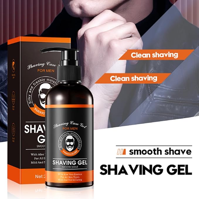 dPois All-in-One Shaving Cream for Men 210ml: Softens Beard, Cools Skin, Hydrating Gel Suitable for Daily Use Black One Size