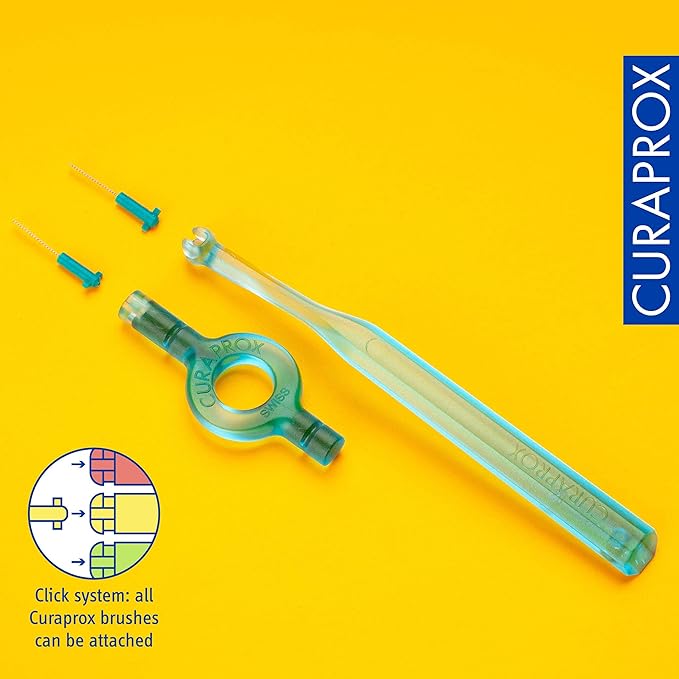 Curaprox Interdental Brush Refills CPS 06 Prime – ISO Size 0, Green | Ultra-Fine Filaments for Gentle Cleaning of Small Gaps | 8-Pack | Swiss Made | English Packaging