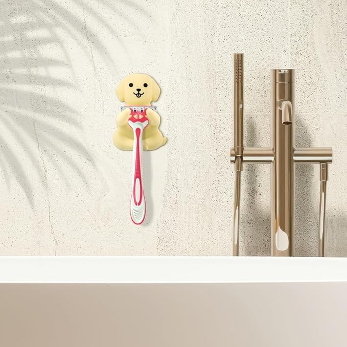 Dog Shower Razor Holder, Cute Dog Bathroom Decor, Cute Animal Razor Holder Gifts for Men Women Husband Wife, Couple Gifts for Boyfriend Girlfriend, Women Razor Bathroom Storage Gifts