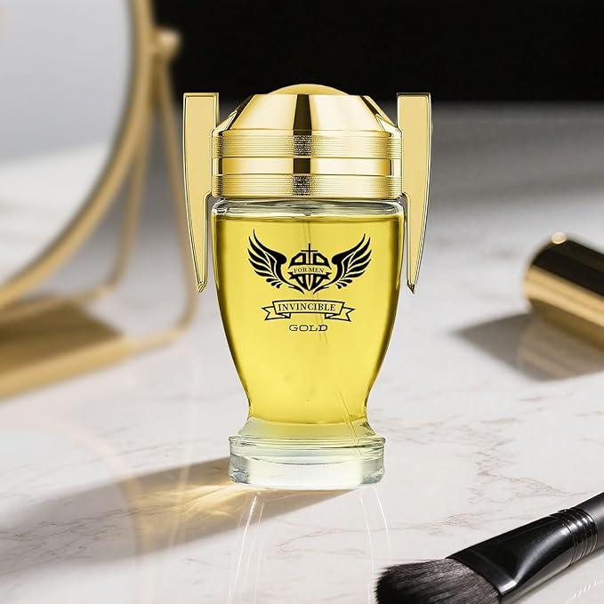 META-BOSEM Men's Perfume Gift Set, EDP, 2 Pack (3.4 oz / 100 mL each), Invincible Gold, Azura Noir After Dark, Aromatic Woody & Modern Fresh, for day-to-night & everyday, Long-Lasting, Gift Ready