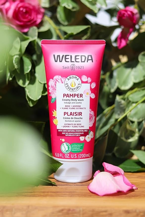 Weleda Aroma Essentials Pamper Creamy Body Wash, Parabens Free, 6.8 Fluid Ounce (Pack of 2)