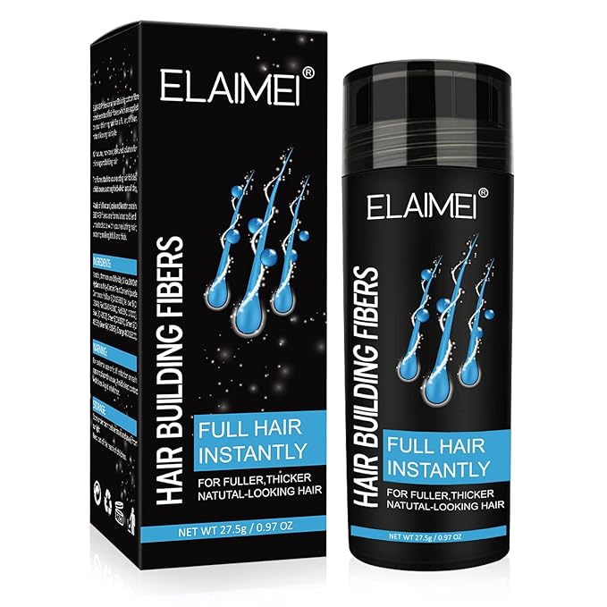 Using our hair fibers to make hair thicker, Natural Formula Hair Fiber, Conceals Hair Loss & Look Younger, Your Secret to Confidence! Designed for Men & Women (Medium brown)
