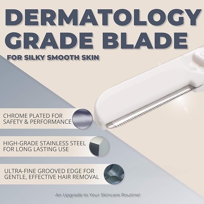 Jasclair Dermaplaning Razor (6 Count) – Face Razors for Women for Peach Fuzz, Eyebrow Shaping & Gentle Exfoliation – At-Home Facial Shaver for Smooth Skin and Flawless Makeup Prep