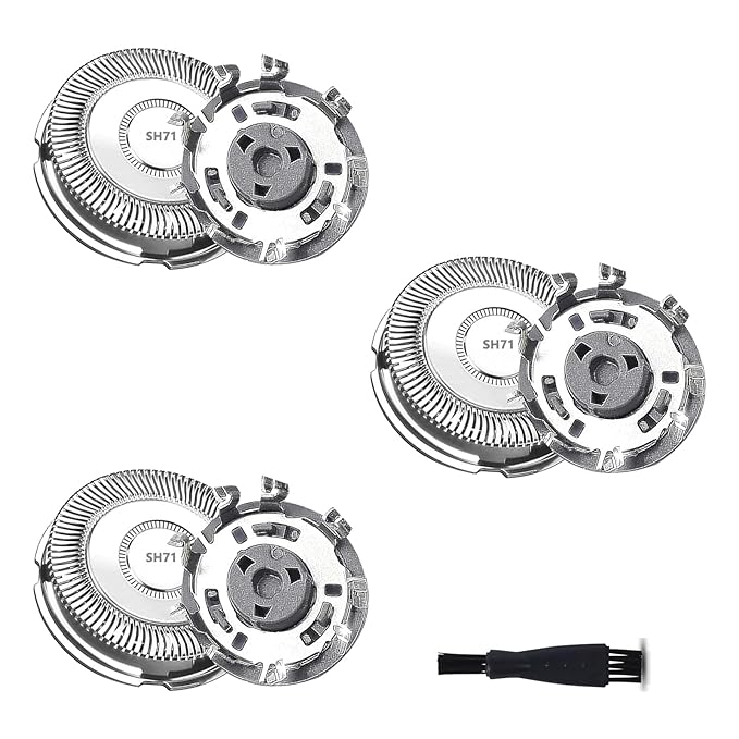 SH71 Replacement Heads for Philips Norelco Shaver Series 7000 and 5000,Upgraded SH71/52 Compatibility Double Blades for 7000 Replacement Heads,forShavers Series S5000 (S5XXX),S7000 (S7XXX)