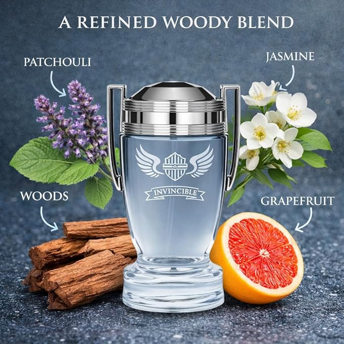 Perfume for Men – Fresh Aquatic Woody Cologne with Grapefruit, Jasmine & Patchouli – Bold Long-Lasting Fragrance – Eau de Parfum 100ml (3.4 fl oz)