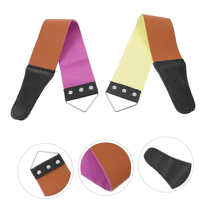 BESTYASH 2pcs Manual Strop Tools for Precision Sharpening Dual-sided Strop for Straight Father Day Random