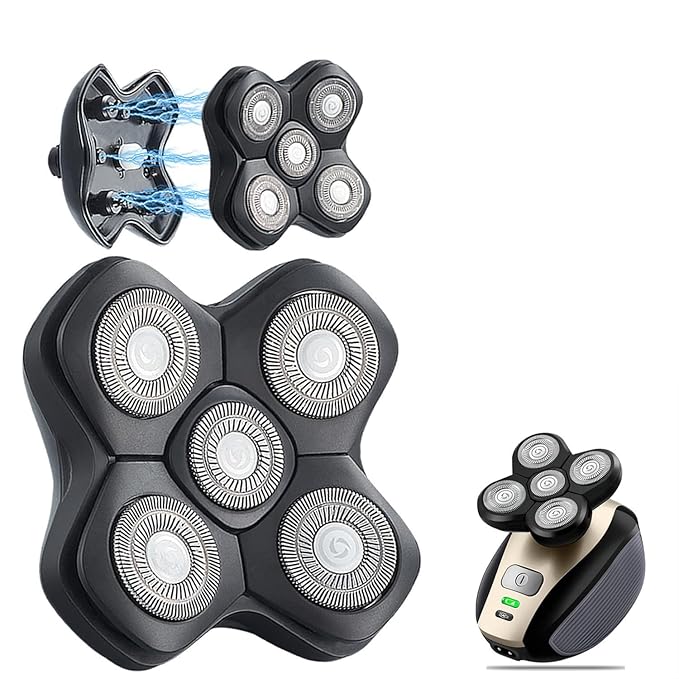 Universal Magnetic 5 Blades Replacement Heads for Freebird and Freedom Head Shaver and Many Brand